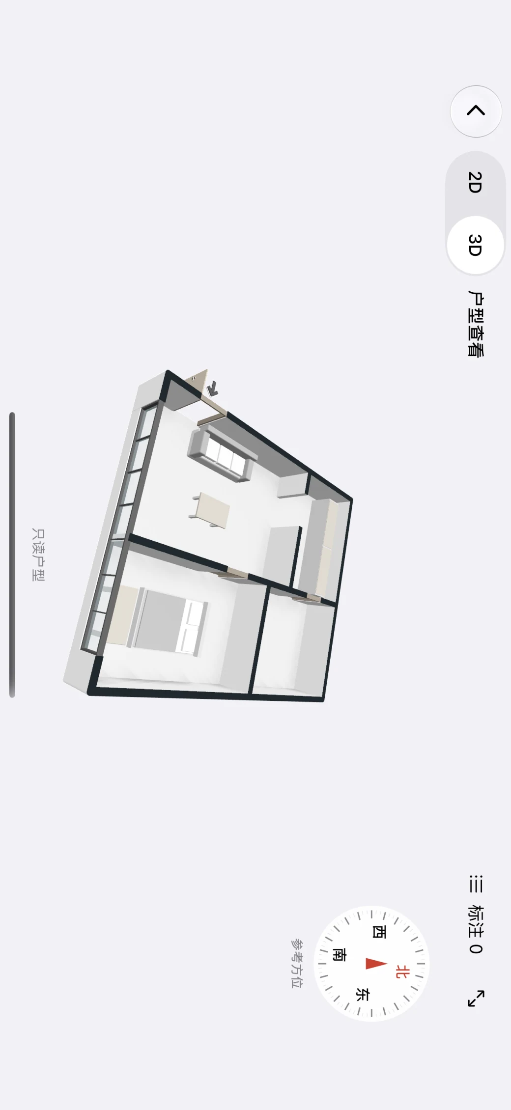 横屏 3D 户型与视图切换