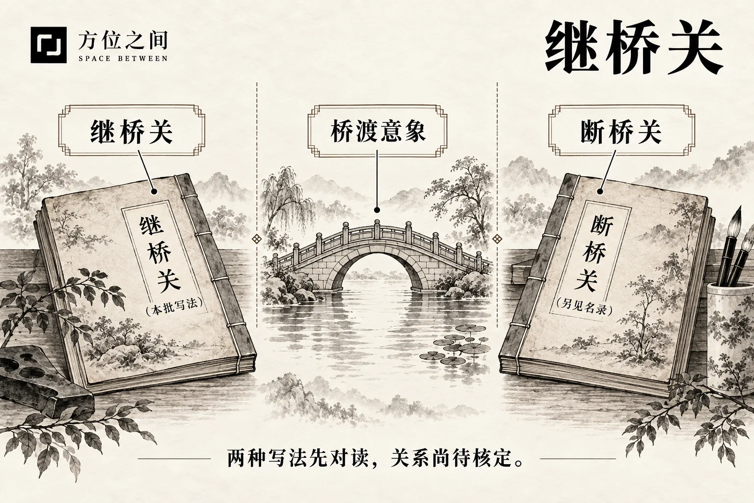 继桥关图解:文献语义与现实观察分栏说明