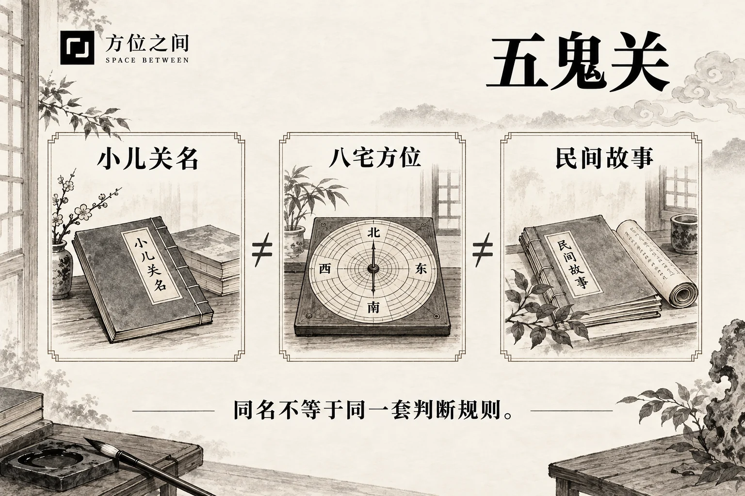 五鬼关图解:文献语义与现实观察分栏说明