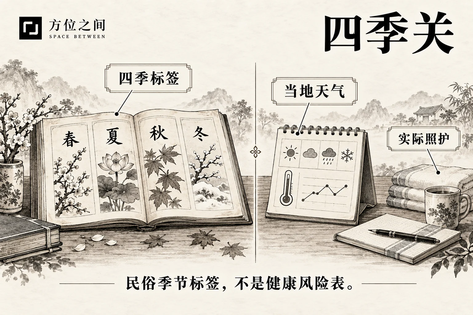 四季关图解:文献语义与现实观察分栏说明