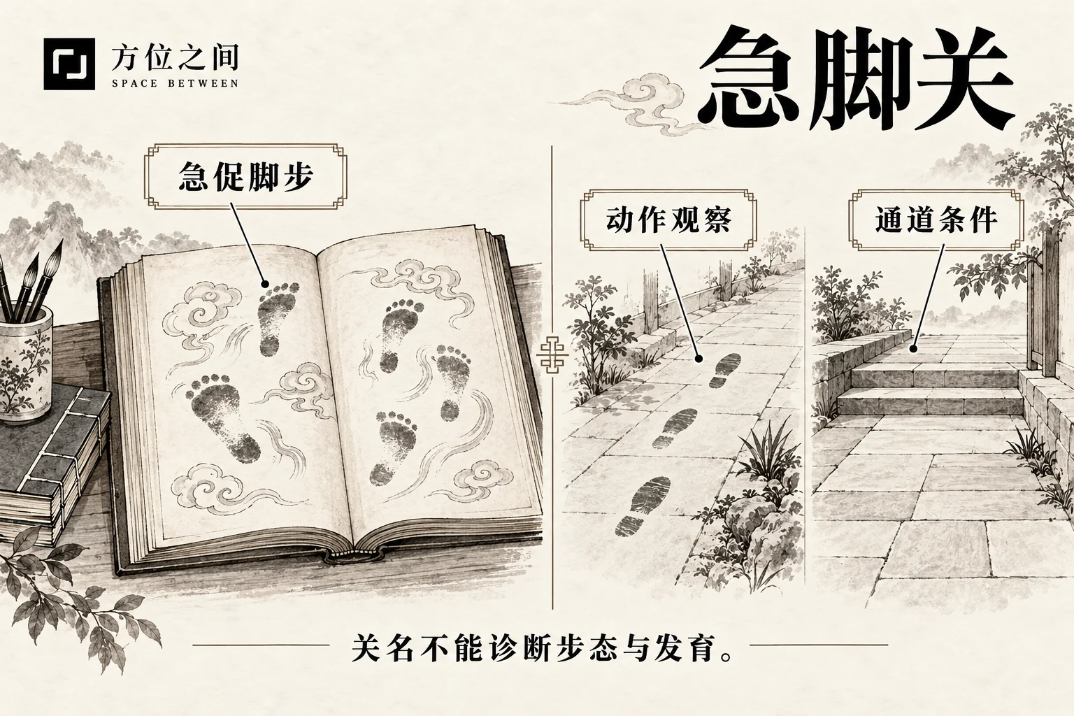 急脚关图解:文献语义与现实观察分栏说明