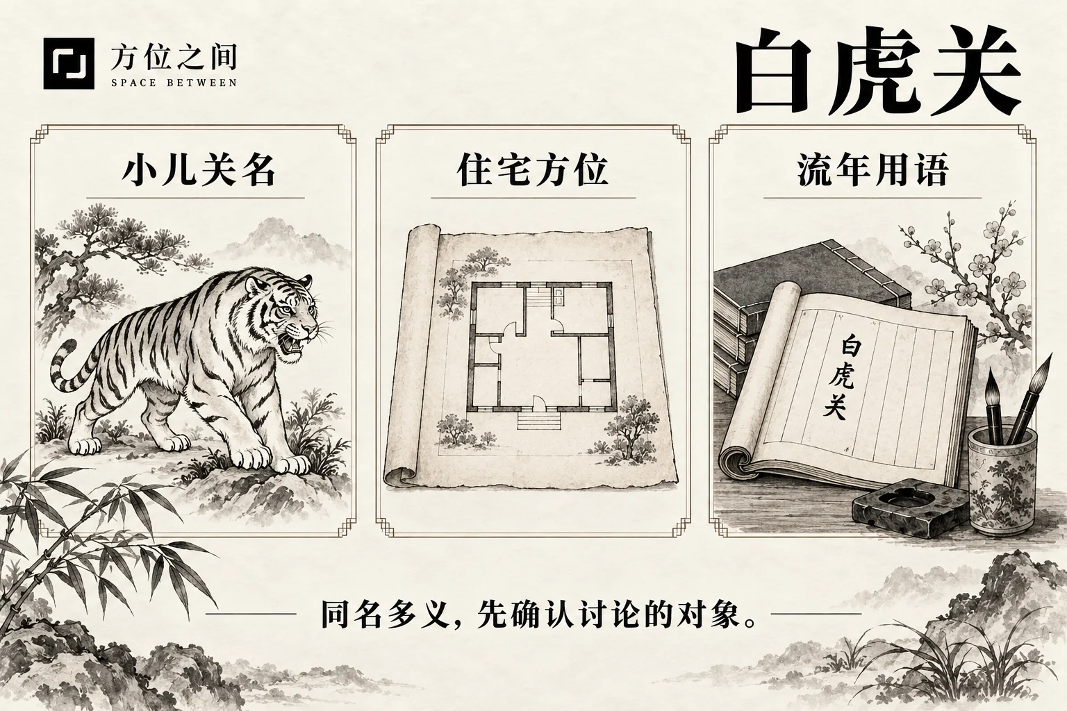 白虎关图解:文献语义与现实观察分栏说明