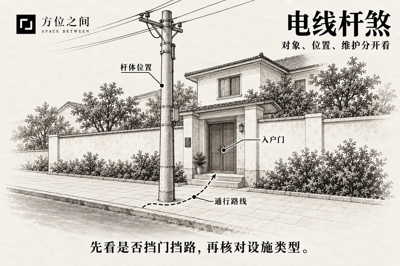 电线杆煞的观察对象与识别图解