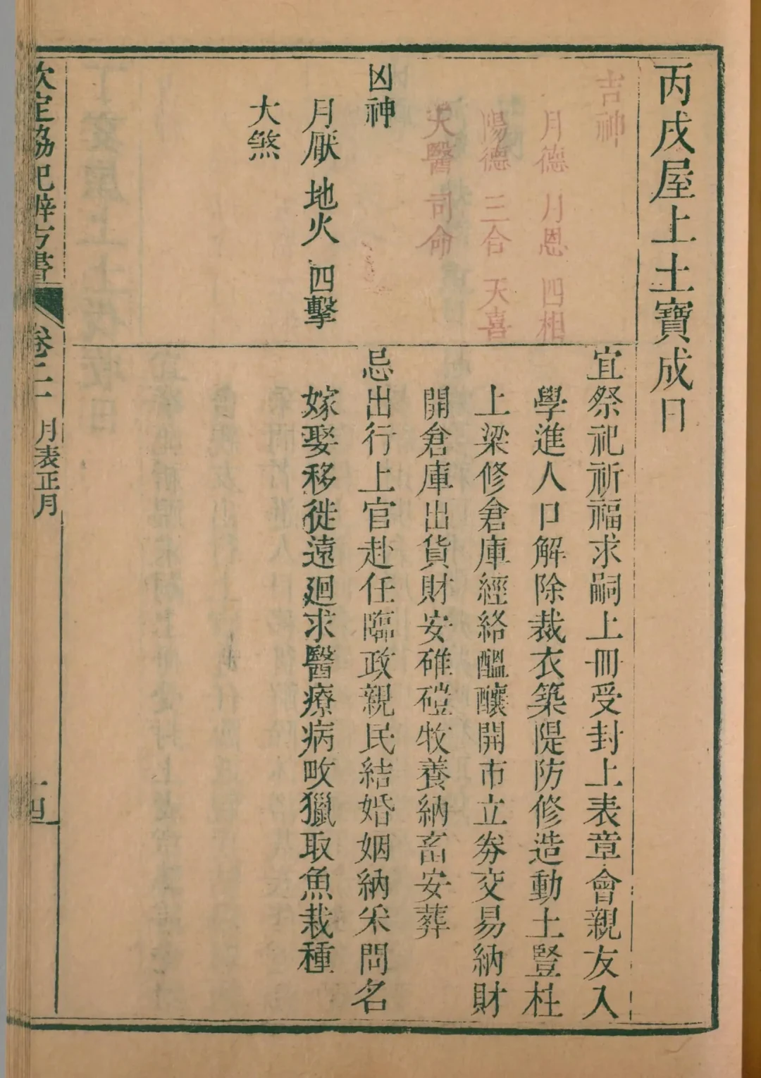 寅月 · 丙戌日对应书页