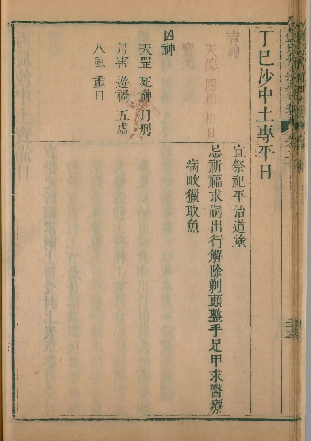寅月 · 丁巳日对应书页