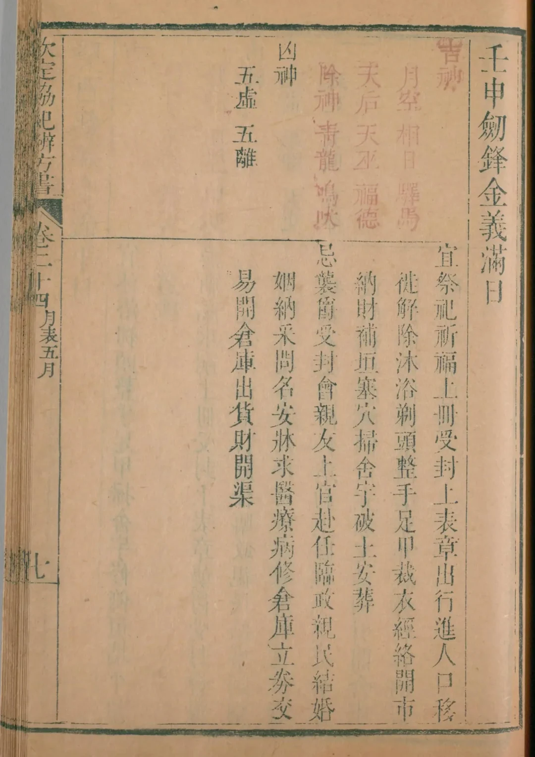 午月 · 壬申日对应书页