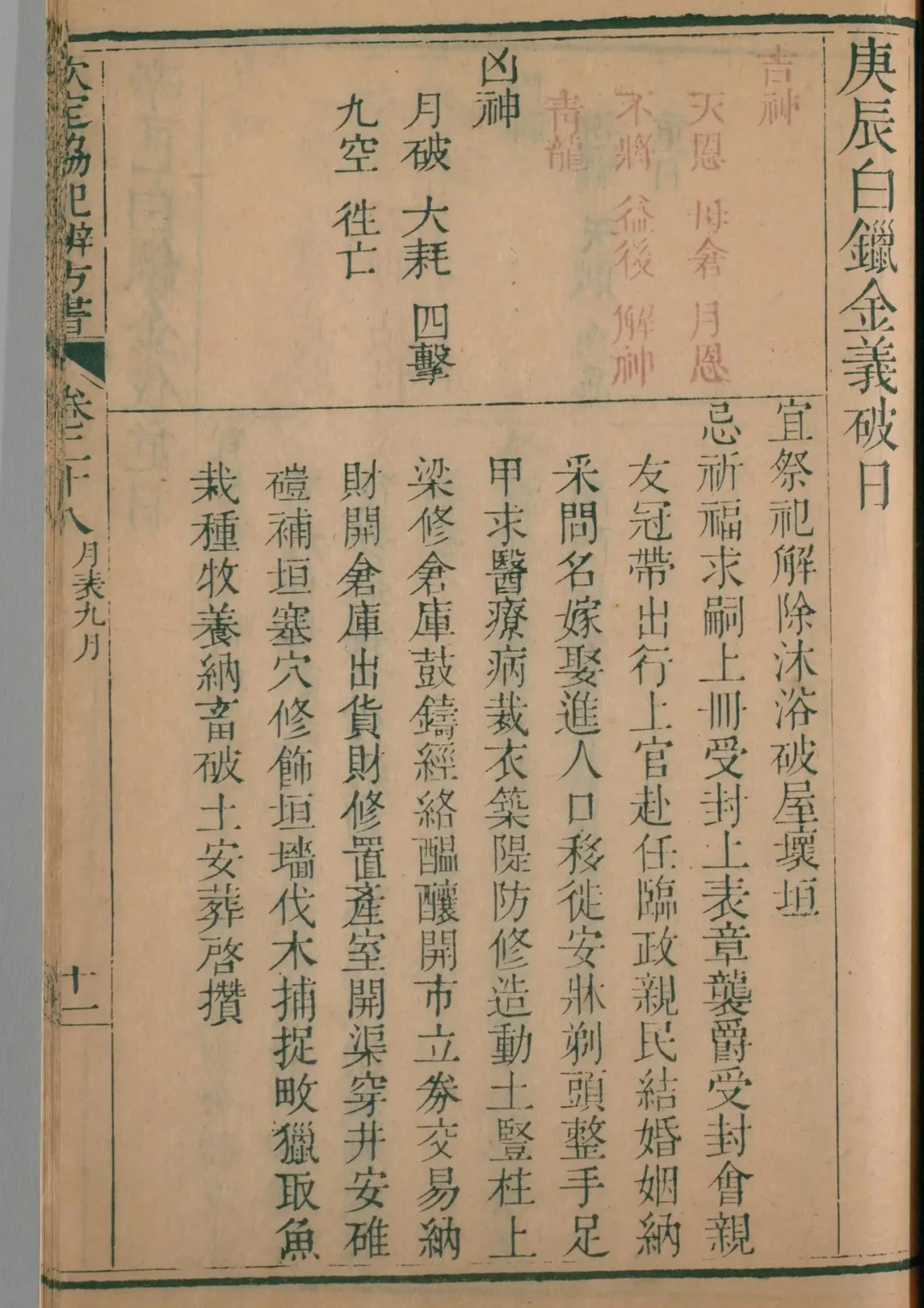 戌月 · 庚辰日对应书页