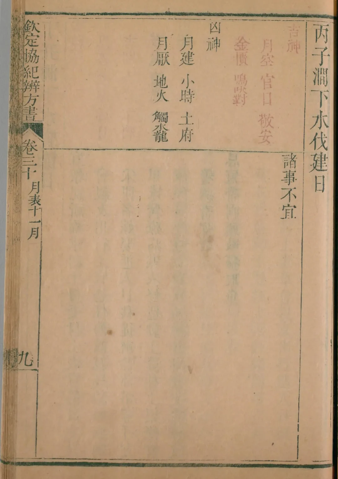 子月 · 丙子日对应书页