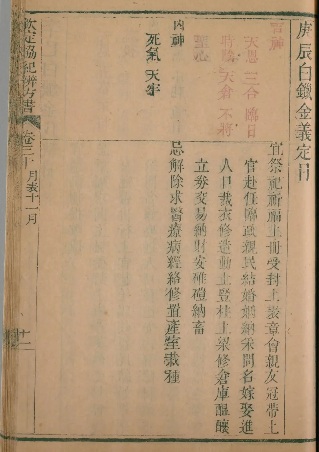 子月 · 庚辰日对应书页