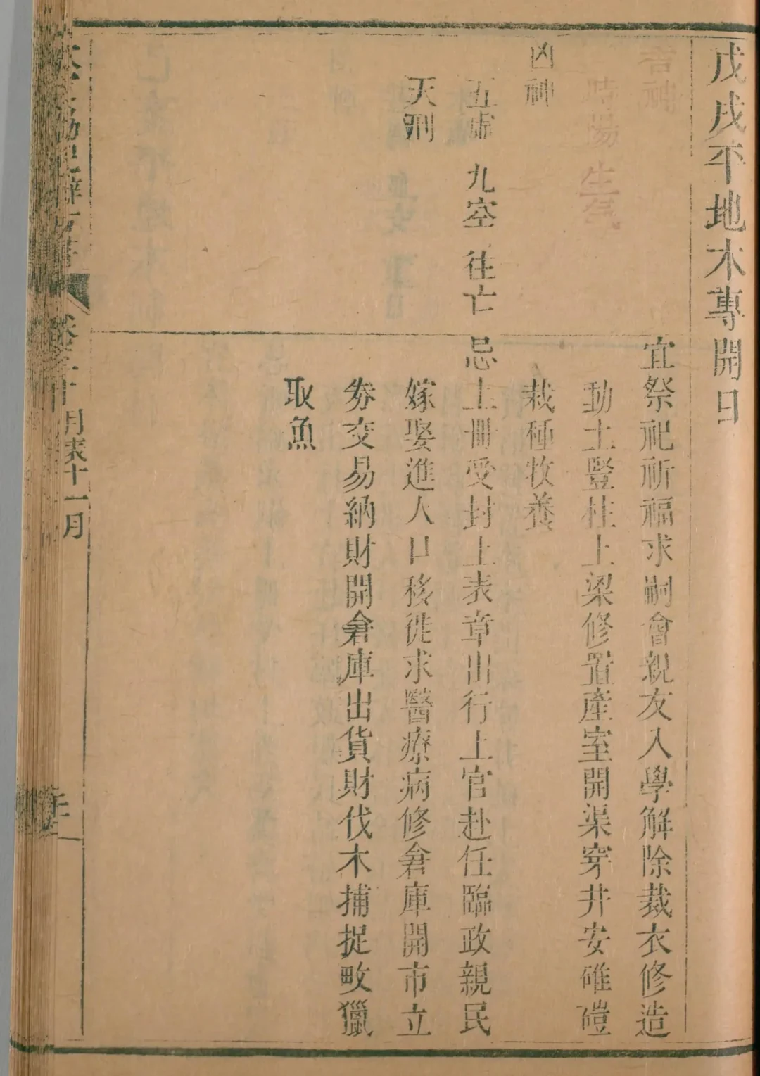 子月 · 戊戌日对应书页