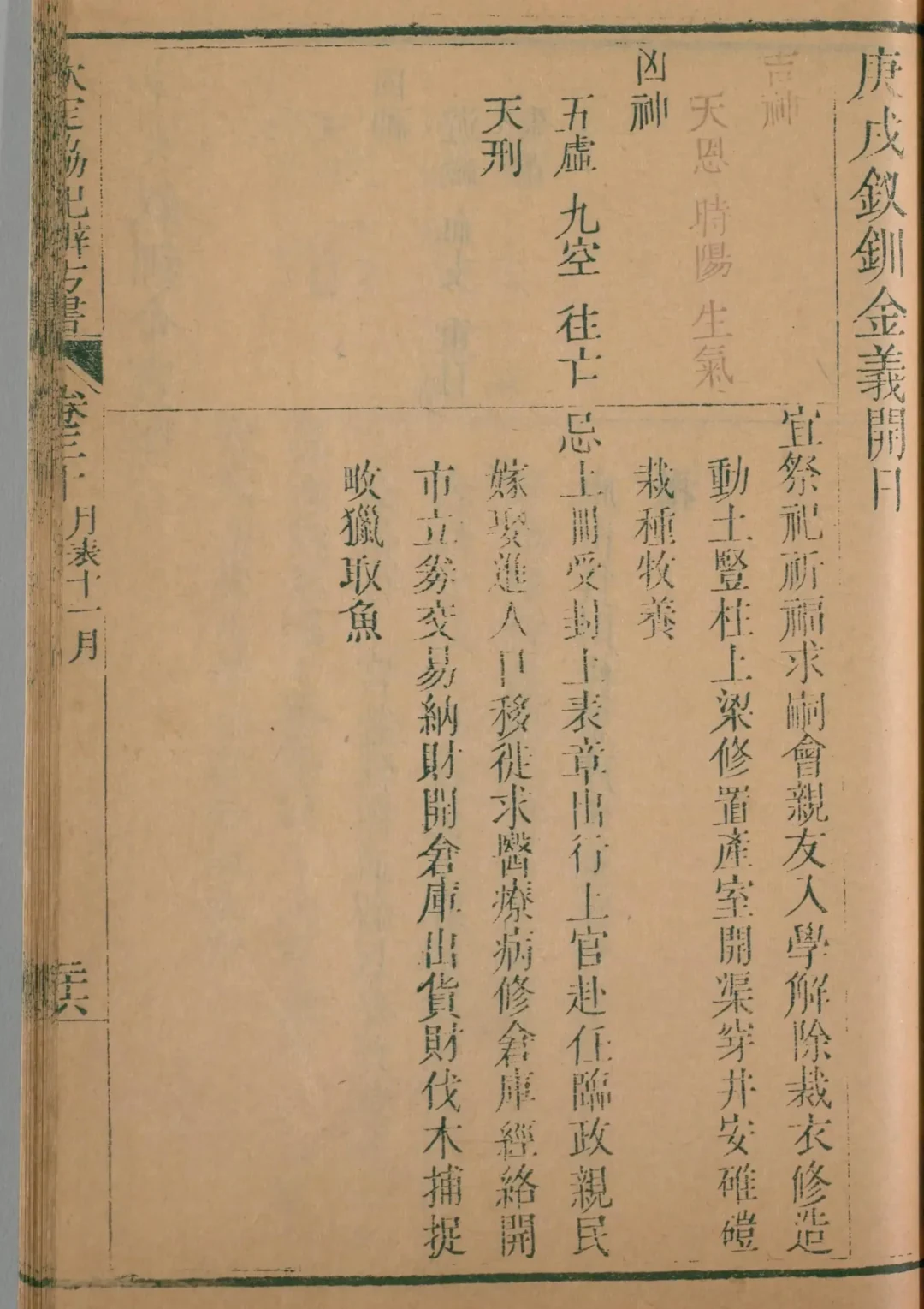 子月 · 庚戌日对应书页