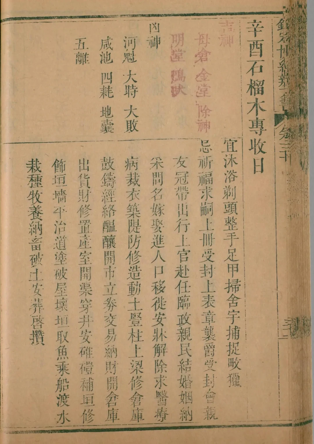 子月 · 辛酉日对应书页