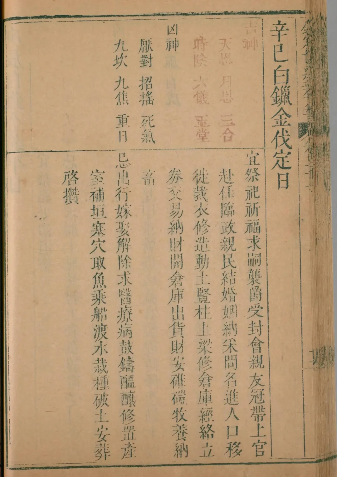 丑月 · 辛巳日对应书页