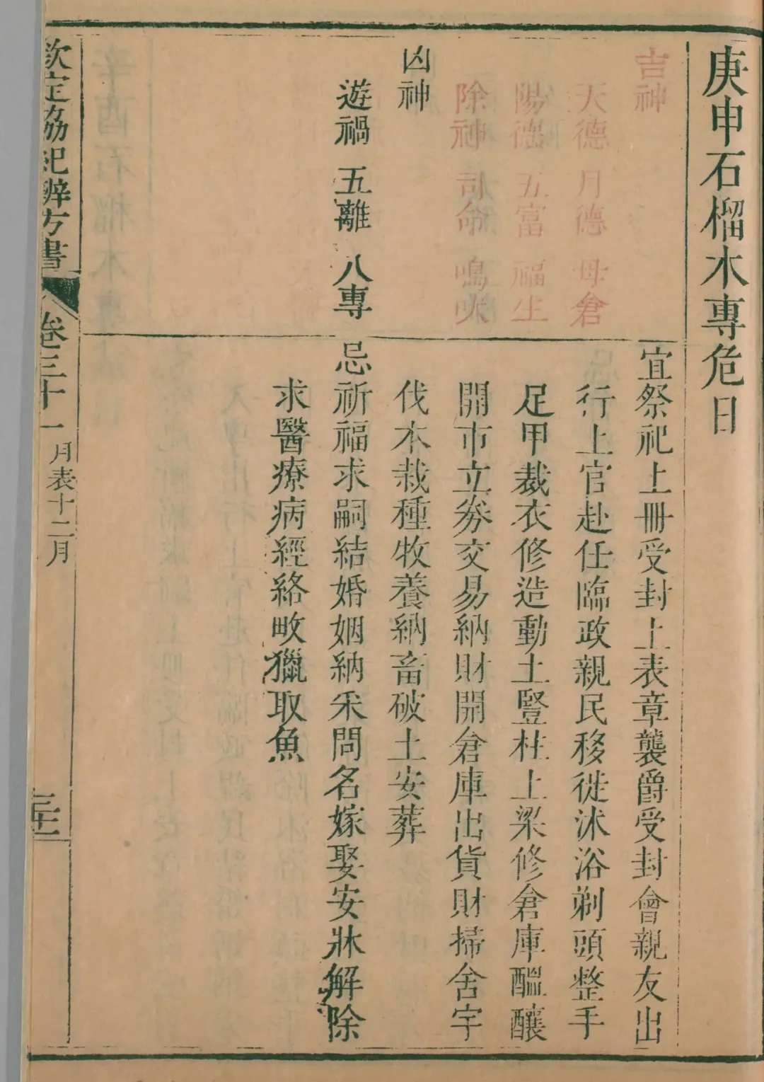 丑月 · 庚申日对应书页
